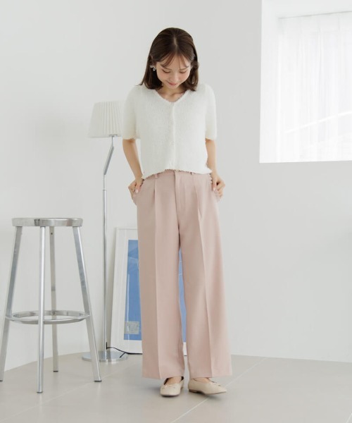 flower(フラワー)の「スモーキータックパンツ(その他パンツ・レディース・ベージュ/ピンク・FREE/S)」の7枚目の写真