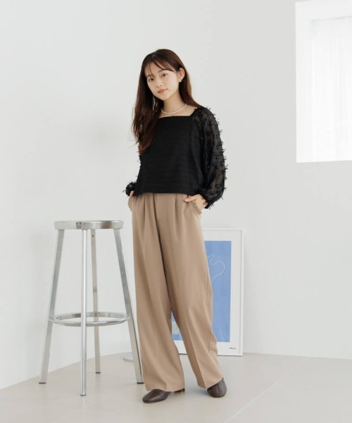 flower(フラワー)の「スモーキータックパンツ(その他パンツ・レディース・ベージュ/ピンク・FREE/S)」の20枚目の写真