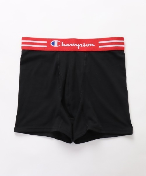Champion(チャンピオン)の「Champion/チャンピオン ストレッチジャージボクサーブリーフ(ブリーフ・メンズ・ブラック×レッド/ブラック・LL/L/M)」の1枚目の写真
