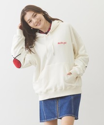 MILKFED.(~NtFh)LOVE HEART ELBOW SWEAT HOODIE(p[J[)