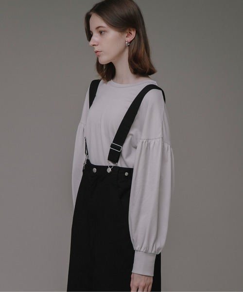 URBAN RESEARCH Sonny Label(アーバンリサーチサニーレーベル)の「『WEB限定』USAコットン袖ボリュームロングTシャツ(Tシャツ/カットソー・レディース・オフホワイト/ブラック/グレー系その他/ブルー系その他・FREE)」の4枚目の写真