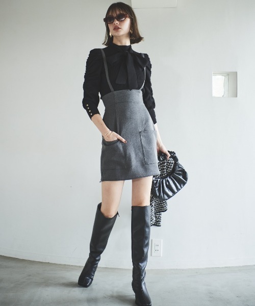 【セール】袖ギャザーボウタイ付きニットプルオーバー（ニット/セーター）｜And Couture（アンドクチュール） pattayablatt.com