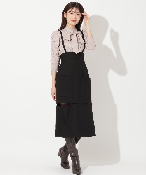 【セール】袖ギャザーボウタイ付きニットプルオーバー（ニット/セーター）｜And Couture（アンドクチュール） pattayablatt.com