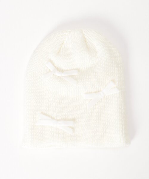 セール】ベロアリボンニット帽（ニットキャップ/ビーニー