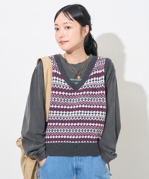 セール】ノルディック ニットベスト（ニット/セーター）｜FREAK'S
