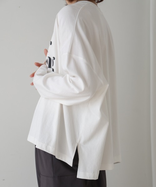 Bou Jeloud（ブージュルード）の「シルケットデザインロゴＴシャツ（Tシャツ/カットソー・レディース・カーキ/ブラック/オフホワイト・38）」の7枚目の写真