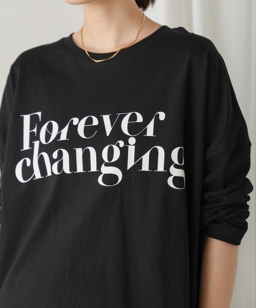 Bou Jeloud（ブージュルード）の「シルケットデザインロゴＴシャツ（Tシャツ/カットソー・レディース・カーキ/ブラック/オフホワイト・38）」の14枚目の写真