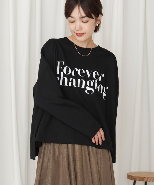 Bou Jeloud（ブージュルード）の「シルケットデザインロゴＴシャツ（Tシャツ/カットソー・レディース・カーキ/ブラック/オフホワイト・38）」の15枚目の写真