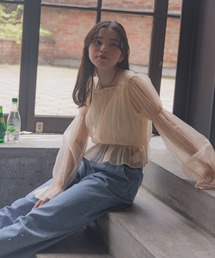 GLOBAL WORK | シアースクエアブラウス/AND YUA ANY/132130(シャツ/ブラウス)