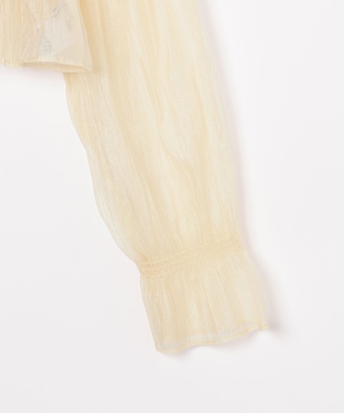 GLOBAL WORK（グローバルワーク）の「シアースクエアブラウス/AND YUA ANY/132130（シャツ/ブラウス・キッズ・アイボリー/ブラック・150cm/160cm）」の9枚目の写真