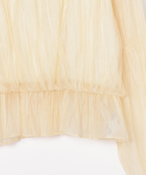 GLOBAL WORK（グローバルワーク）の「シアースクエアブラウス/AND YUA ANY/132130（シャツ/ブラウス・キッズ・アイボリー/ブラック・150cm/160cm）」の8枚目の写真