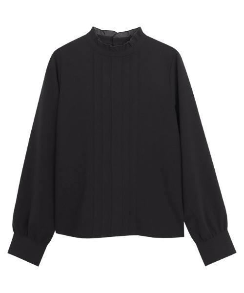 Pierrot（ピエロ）の「フリルネックタックTブラウス（シャツ/ブラウス・レディース・ネイビー/オフホワイト/グレー/ブルー/ブラック/ベージュ/ライトブルー・M/L）」の17枚目の写真