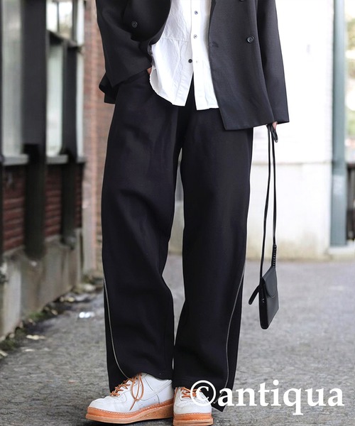 antiqua(アンティカ)の「2wayデザインパンツ(その他パンツ・レディース・ブラック/グレー・P/R)」の16枚目の写真
