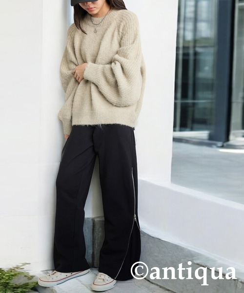 antiqua(アンティカ)の「2wayデザインパンツ(その他パンツ・レディース・ブラック/グレー・P/R)」の3枚目の写真
