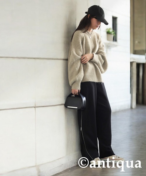 antiqua(アンティカ)の「2wayデザインパンツ(その他パンツ・レディース・ブラック/グレー・P/R)」の6枚目の写真