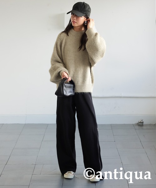 antiqua(アンティカ)の「2wayデザインパンツ(その他パンツ・レディース・ブラック/グレー・P/R)」の4枚目の写真