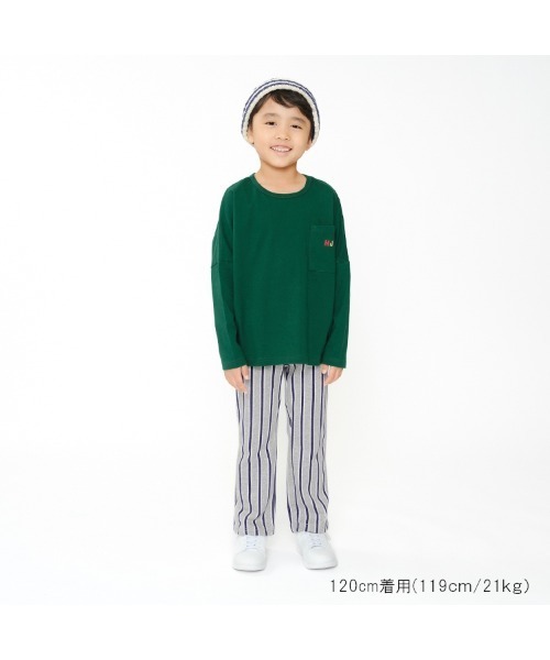 Moujonjon（ムージョンジョン）の「ストライプジャガードパンツ（その他パンツ・キッズ・グレー/ネイビー・80/90/100/110/120/130/140）」の12枚目の写真