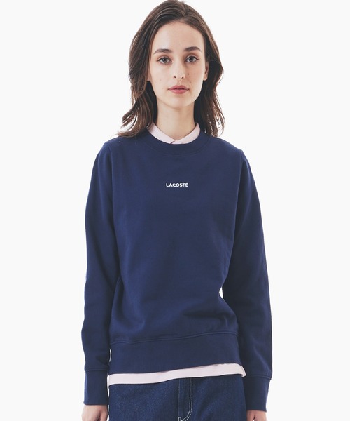 LACOSTE（ラコステ）の「ブランドネームロゴ刺繍 クルーネックスウェットプルオーバー トレーナー（スウェット・レディース・グレー/ブラック/ホワイト/グリーン/ネイビー/ライトグレー・34/36/40/38）」の6枚目の写真