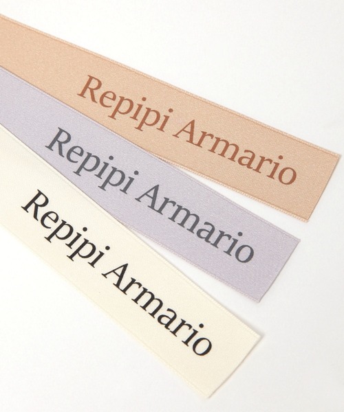 repipi armario（レピピ アルマリオ）の「マットサテンWリボンポニー（ヘアゴム・キッズ・アイボリー/ブラック/ベージュ/グレー・FREE）」の7枚目の写真