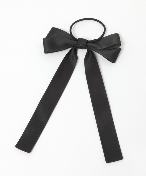 repipi armario（レピピ アルマリオ）の「マットサテンWリボンポニー（ヘアゴム・キッズ・アイボリー/ブラック/ベージュ/グレー・FREE）」の8枚目の写真