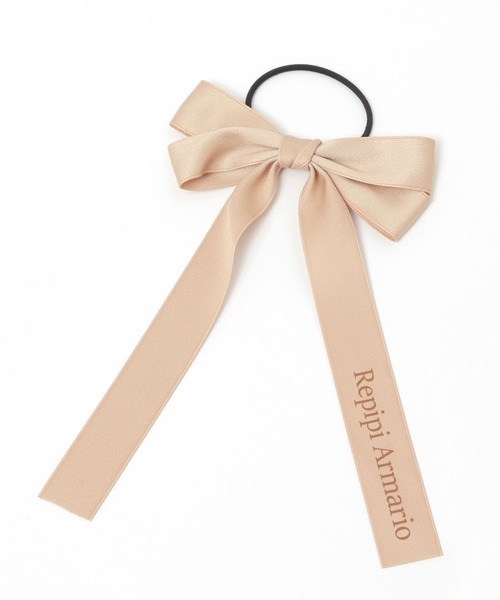 repipi armario（レピピ アルマリオ）の「マットサテンWリボンポニー（ヘアゴム・キッズ・アイボリー/ブラック/ベージュ/グレー・FREE）」の10枚目の写真