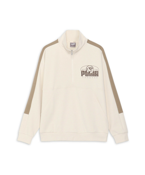 PUMA（プーマ）の「PUMA プーマ メンズ CORE HERITAGE MX トラック ハーフジップ スウェットジャケット（スウェット・メンズ・ブラック/オフホワイト・LARGE/XX-LARGE/X-LARGE/MEDIUM/SMALL）」の6枚目の写真