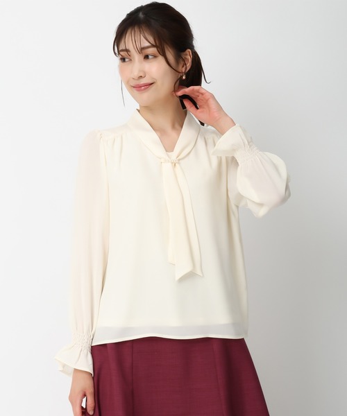 MISCH MASCH(ミッシュマッシュ)の「パールボウタイブラウス/MM438112(シャツ/ブラウス・レディース・ホワイト/ベージュ/ブラック・フリ-)」の19枚目の写真