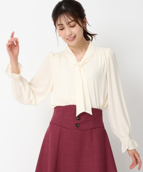 セール】パールボウタイブラウス/MM438112（シャツ/ブラウス）｜MISCH