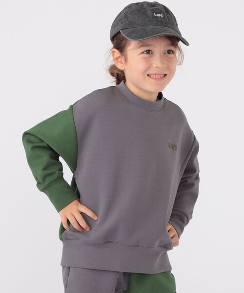 【セール】SHIPS KIDS:100～130cm / 2トーン スウェット（スウェット）｜SHIPS（シップス）