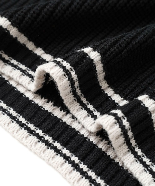 JUNRED（ジュンレッド）の「ハーフジップレイヤードニット（ニット/セーター・メンズ・グリーン/ブラック・L/M/S）」の17枚目の写真