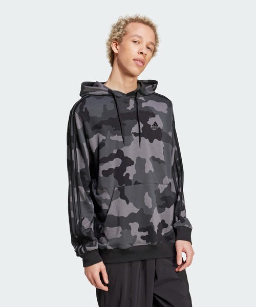 adidas(アディダス)の「シーズナル エッセンシャルズ カモフラージュ パーカー / アディダス adidas(パーカー・メンズ・ブラック・XX-LARGE/3XL/LARGE/MEDIUM/X-LARGE/X-SMALL/SMALL)」の6枚目の写真