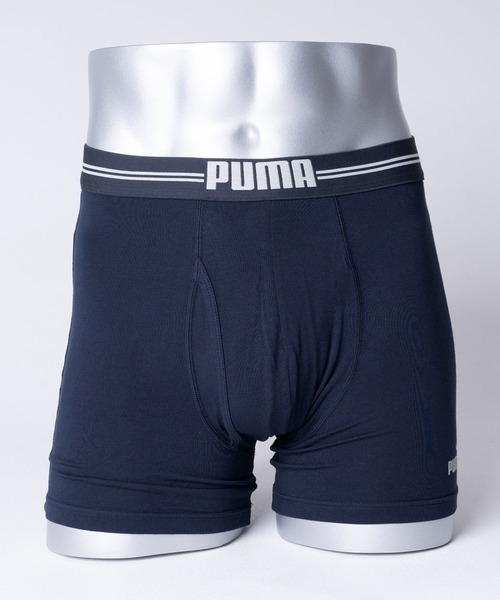 PUMA(プーマ)の「PUMA プーマ 大人用 ECO レーヨンベア ワンポイント ボクサーパンツ 前開き ブランドロゴ 快適インナー トランクス 肌着 下着(ボクサーパンツ・メンズ・ブラック/ネイビー・M/L/LL)」の2枚目の写真