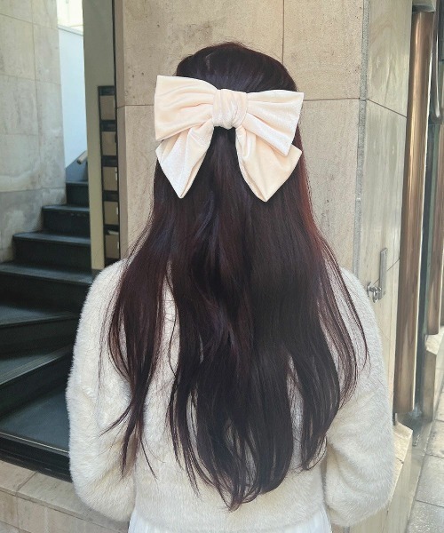 F i.n.t（フィント）の「ベロアリボンバレッタ/F&A/fint（バレッタ/ヘアクリップ・レディース・ブルー/アイボリー/ブラウン/ピンク・FREE）」の6枚目の写真