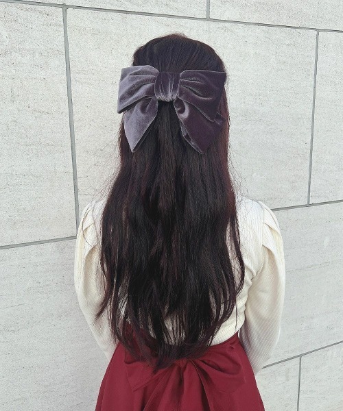 F i.n.t（フィント）の「ベロアリボンバレッタ/F&A/fint（バレッタ/ヘアクリップ・レディース・ブルー/アイボリー/ブラウン/ピンク・FREE）」の9枚目の写真