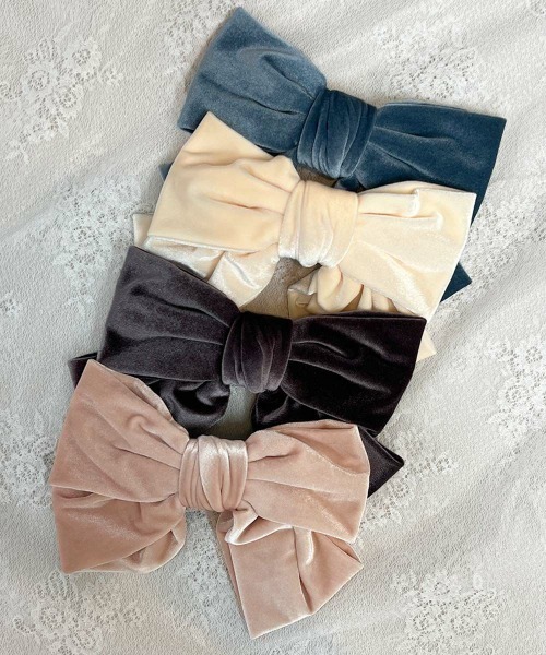 F i.n.t（フィント）の「ベロアリボンバレッタ/F&A/fint（バレッタ/ヘアクリップ・レディース・ブルー/アイボリー/ブラウン/ピンク・FREE）」の15枚目の写真