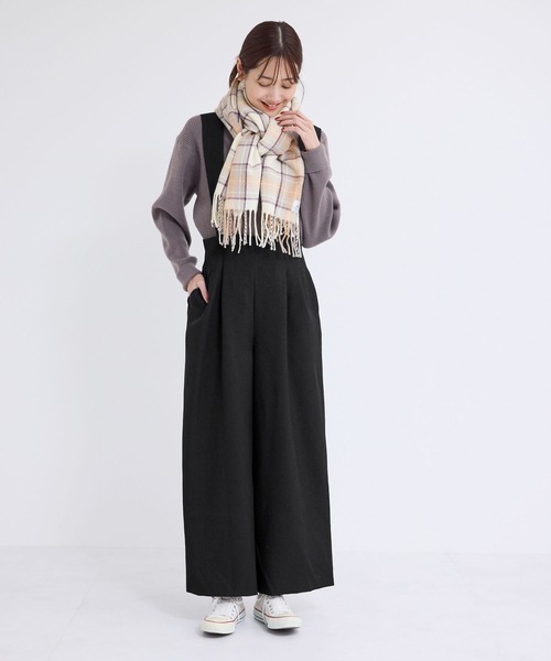 ROPE' PICNIC（ロペピクニック）の「ウールライクサスペンダー付きパンツ（その他パンツ・レディース・チャコールグレー/ブラック/ダークブラウン・36/38/40）」の5枚目の写真