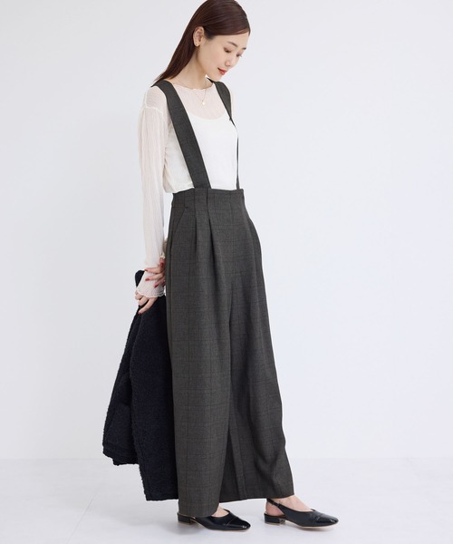 ROPE' PICNIC（ロペピクニック）の「ウールライクサスペンダー付きパンツ（その他パンツ・レディース・チャコールグレー/ブラック/ダークブラウン・36/38/40）」の11枚目の写真