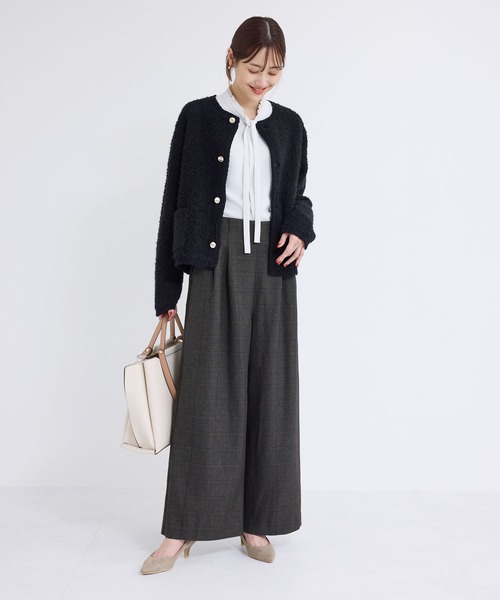 ROPE' PICNIC（ロペピクニック）の「ウールライクサスペンダー付きパンツ（その他パンツ・レディース・チャコールグレー/ブラック/ダークブラウン・36/38/40）」の14枚目の写真