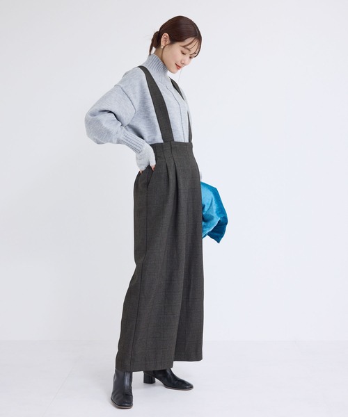 ROPE' PICNIC（ロペピクニック）の「ウールライクサスペンダー付きパンツ（その他パンツ・レディース・チャコールグレー/ブラック/ダークブラウン・36/38/40）」の17枚目の写真