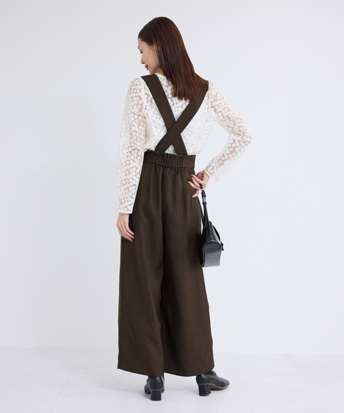ROPE' PICNIC（ロペピクニック）の「ウールライクサスペンダー付きパンツ（その他パンツ・レディース・チャコールグレー/ブラック/ダークブラウン・36/38/40）」の21枚目の写真