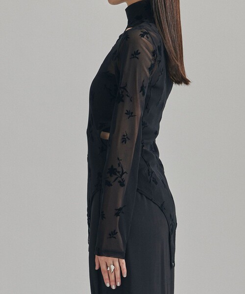 UNITED TOKYO(ユナイテッドトウキョウ)の「プリンテッドメッシュボディースーツ(Tシャツ/カットソー・レディース・ブラック/グレー・FREE)」の6枚目の写真