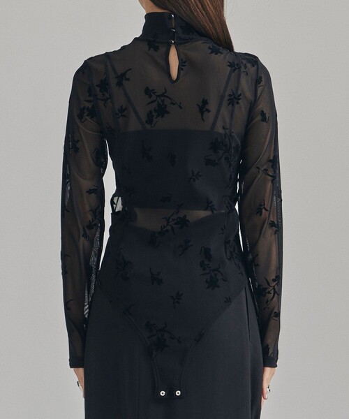 UNITED TOKYO(ユナイテッドトウキョウ)の「プリンテッドメッシュボディースーツ(Tシャツ/カットソー・レディース・ブラック/グレー・FREE)」の7枚目の写真