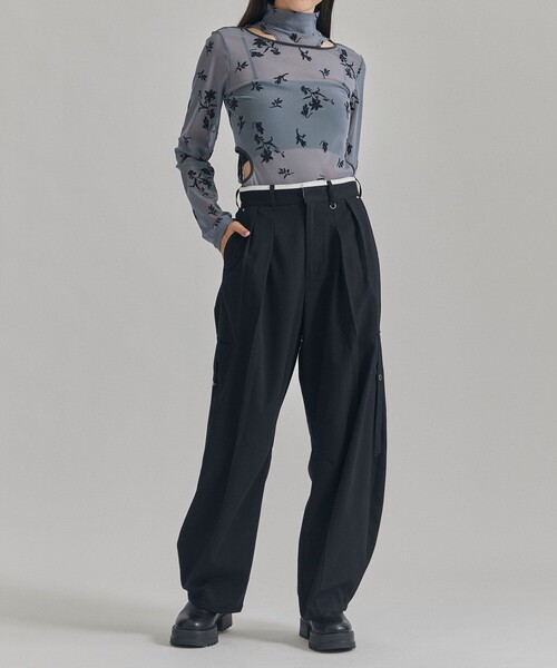 UNITED TOKYO(ユナイテッドトウキョウ)の「プリンテッドメッシュボディースーツ(Tシャツ/カットソー・レディース・ブラック/グレー・FREE)」の10枚目の写真