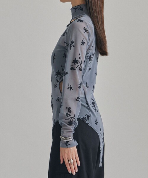 UNITED TOKYO(ユナイテッドトウキョウ)の「プリンテッドメッシュボディースーツ(Tシャツ/カットソー・レディース・ブラック/グレー・FREE)」の13枚目の写真