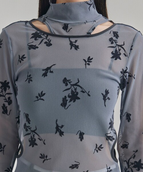 UNITED TOKYO(ユナイテッドトウキョウ)の「プリンテッドメッシュボディースーツ(Tシャツ/カットソー・レディース・ブラック/グレー・FREE)」の15枚目の写真