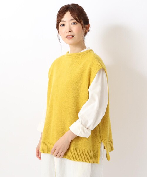 one'sterrace(ワンズテラス)の「カドリー 前開き2WAYベスト(ベスト・レディース・イエロー系8/グリーン系その他6/ベージュ系8・00)」の3枚目の写真
