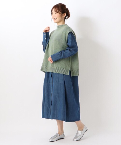 one'sterrace(ワンズテラス)の「カドリー 前開き2WAYベスト(ベスト・レディース・イエロー系8/グリーン系その他6/ベージュ系8・00)」の12枚目の写真