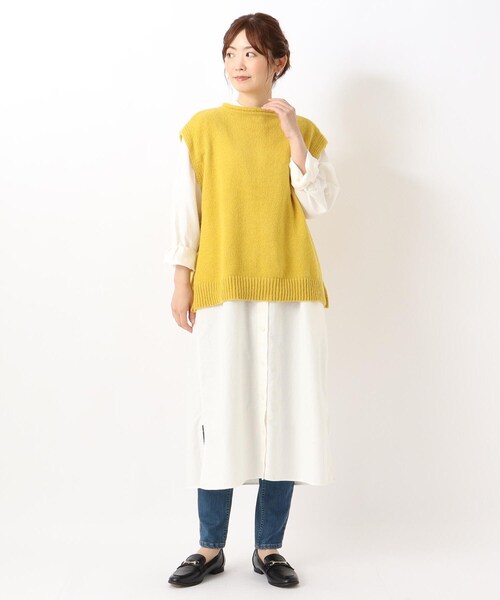 one'sterrace(ワンズテラス)の「カドリー 前開き2WAYベスト(ベスト・レディース・イエロー系8/グリーン系その他6/ベージュ系8・00)」の14枚目の写真