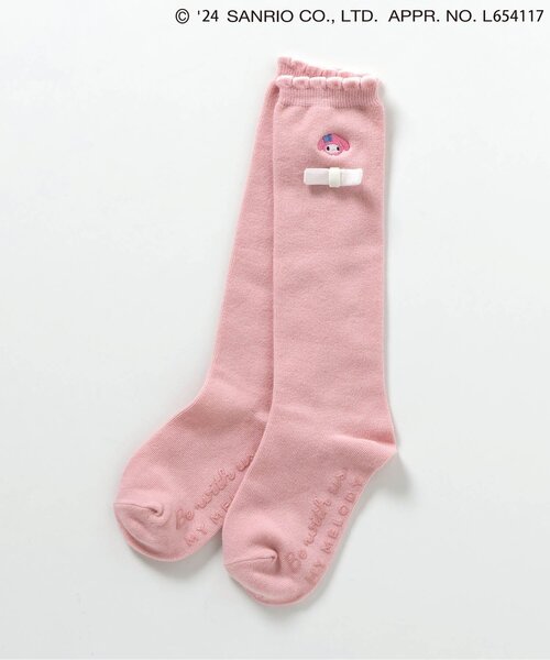 Hello Kittyリボンハイソックス ピンク マイメロディ・クロミ/リボンハイソックス（ソックス/靴下）｜sanrio