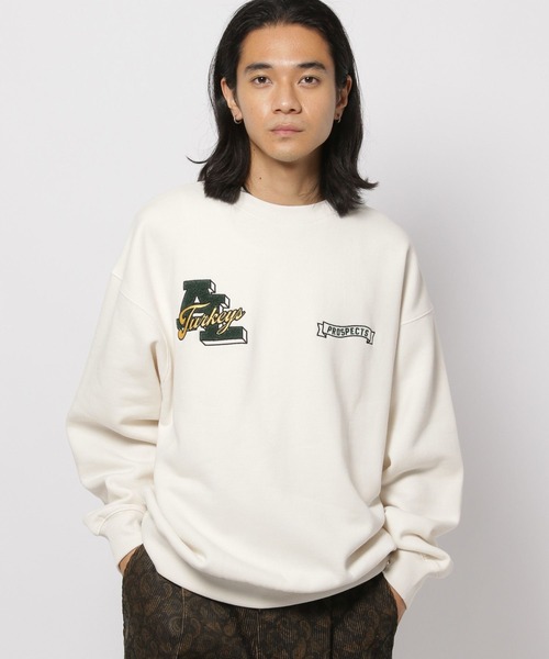 セール】裏起毛サガラ刺繍プルオーバー（スウェット）｜niko and